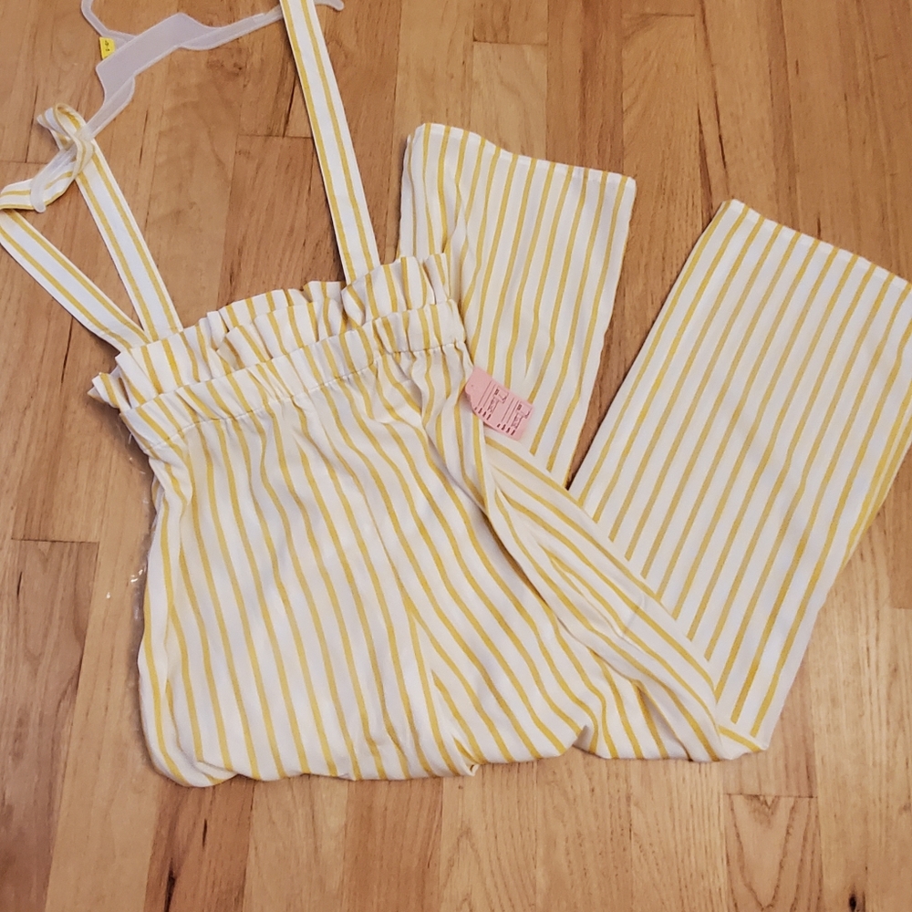 Yellow Pinstripe overalls